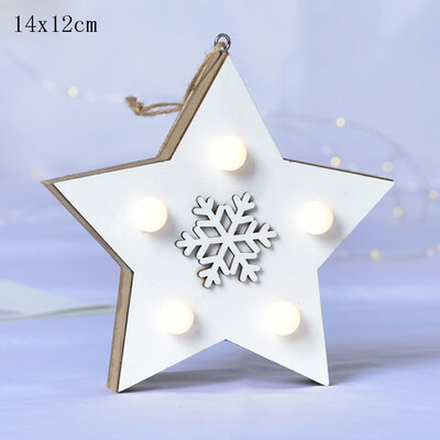 

Siaonvr LED Light Wood House Cute Christmas Tree Ornaments Window Holiday Decoration