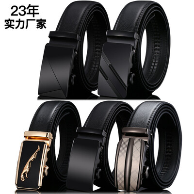 

Manufacturer mens belt mens leather automatic buckle tactical mens belt fashion waist leather belt custom