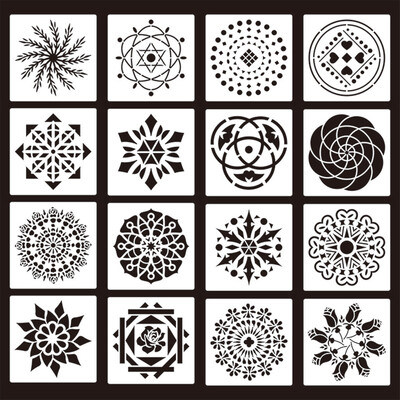 

Toponeto Mandala Stencil Art Template Set Hollow Plastic Painting Template