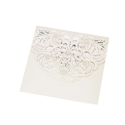 

20Pcs Pearl Paper Laser Cut Wedding Invitation Cards Greeting Card Kits Event Party Supplies with Blank Inner Sheet