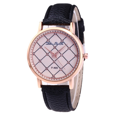 

Houndstooth Women Watch Women Fashion Style Leather Band Analog Quartz Ladies WristWatch Montre Femme Clock Hot Sale Relogio &Ff