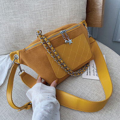 

Qiao Bani 2019 early autumn new Korean chic fashion matte stitching multi-purpose shoulder diagonal trend female bag
