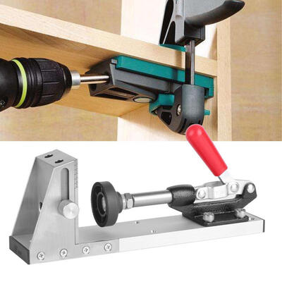 

Greensen Wood Work Hole Positioner Woodworking Inclined Pocket Hole Drill Bit Clamp Kit