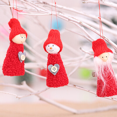 

3X Santa Claus Christmas Doll New Year Christmas Tree Hanging Decor Home Party