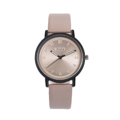 

Lady Fashion Simple Quartz Watch Women Casual Alloy Case Leather Band Wrist Watch