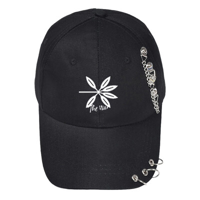 

KPOP BLACKPINK TWICE EXO GOT7 Hats Fashion Iron Ring Hats Adjustable Baseball Cap Hip Hop Snapback Hat