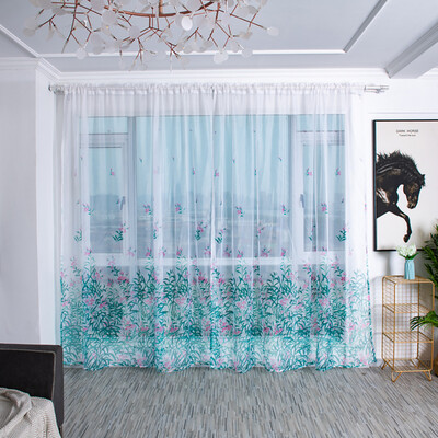

Gobestart Trees Sheer Curtain Tulle Window Treatment Voile Drape Valance Fabric