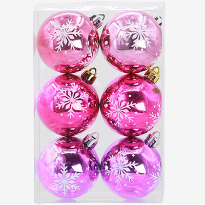 

Tailored 6PC Christmas Tree Xmas Balls Decorations Baubles Party Wedding Ornament 6cm