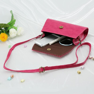 

Fashion Women Shoulder Bag PU Leather Flap Front Magnetic Press Stud Closure Crossbody Bag