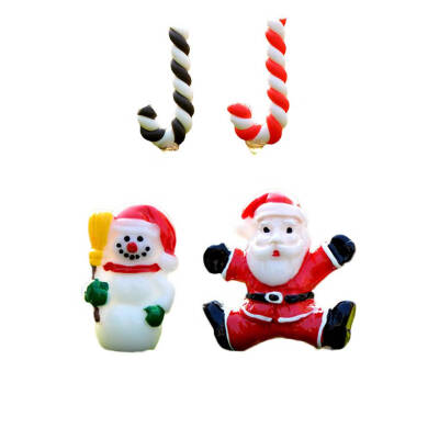 

Miniature Santa Crutch Snowman Resin Cartoon Micro Landscape Decoration Christmas Holidays DIY Decor Accessories