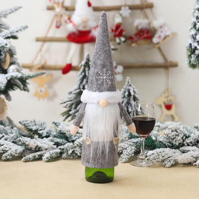 

〖Follure〗Merry Christmas Santa Wine Bottle Bag Cover Xmas Festival Party Table Decor Gift