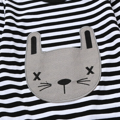 

Newborn Kids Baby Girls Boys Clothes Cat Stripe Romper Jumpsuit Pajamas Outfits