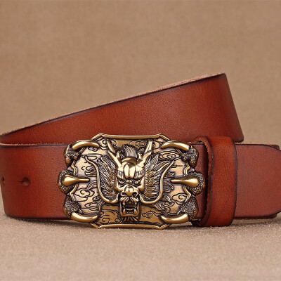 

Washed mens suede leather retro belt alloy pin buckle washed casual belt