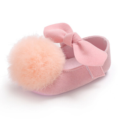 

0-18M Toddler Baby Girl Soft Plush Princess Shoes Cute Non-slip shoes Infant Prewalker New Born Baby Shoes for Girls