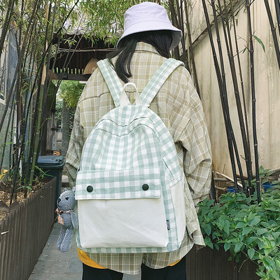 

Hmm Li Gezi Junior High School Bag Women Korean version High School High School Large Capacity Canvas Shoulder Bag Women Insfeng