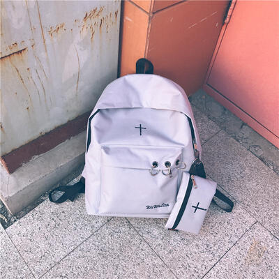 

2018 Summer New Women Bag Cross Moon Shoulder Bag College Wind Middle School Bags For Teenage Girls Two-piece Bag