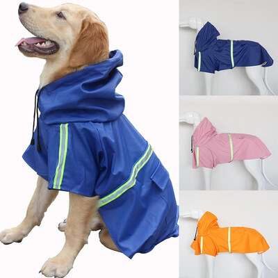 

Pet small Dog Raincoat Waterproof Puppy Dog Clothes Outdoor Coat Rain Jacket Reflective Medium dog poncho Hooded Breathable mesh