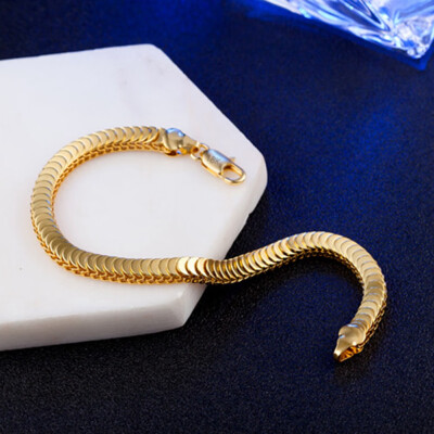 

Fashion Women & Men Brcelet Jewelry Gold Color Mens Snake Chain Bracelets Long Fashion Cool Bracelet