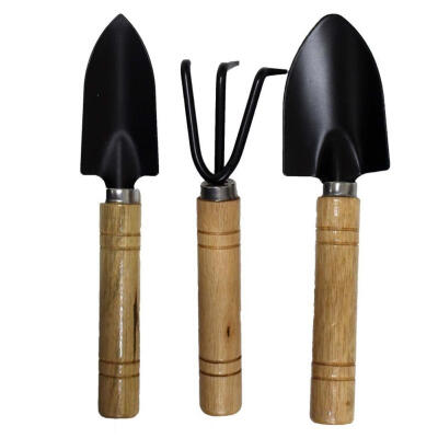 

3 Piece Set Mini Garden Shovels&Claw Tool with Wooden Handles