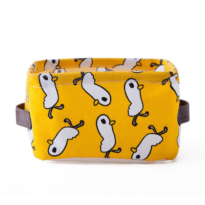 

Sundries Organizer Cartoon Cosmetic Case Toy Barrel Box Cloth Storage BasketH01