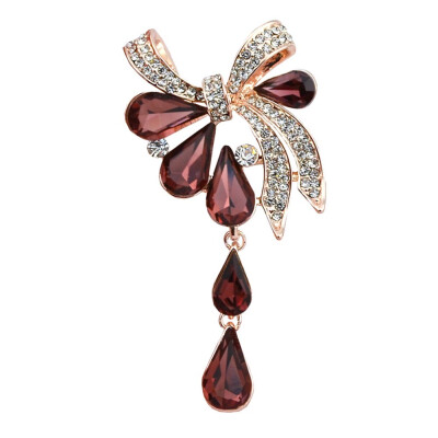 

Fashion New bow brooches for women water drop pin style brooch
