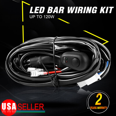 

For Off-road Light Light Bar 8FT Wiring Harness with Switch & Relay