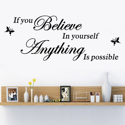 

〖Follure〗Believe In Yourself Removable Art Vinyl Mural Home Room Decor Wall Stickers