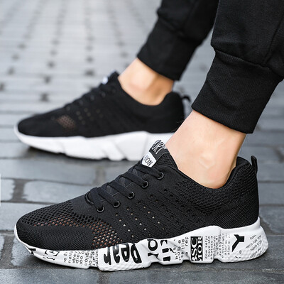 

2019 new summer shoes mens wisdom smoked shoes tide shoes breathable casual wild Korean version of the trend of black flying woven shoes