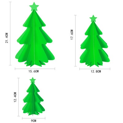 

〖Follure〗DIY Wooden Mini Desktop Christmas Tree Pine Ornament Home Xmas Party Decoration