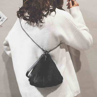 

Tailored Fashion Plush Handbag Chain Bag Shoulder Bag Messenger Bag Evening Package