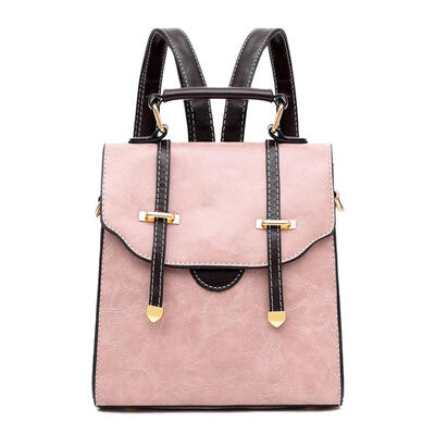 

Travel Backpacks Women Leather Shoulder School Bags Preppy Style Knapsack