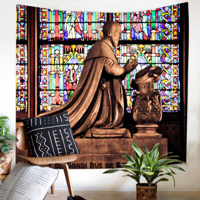 

Gobestart Colorful Print Tapestry Art Room Notre Dame Wall Hanging Tapestry Art Nature