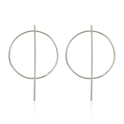 

2019 New Fashion Statement Earrings for Women European Design Geometric circular Drop Earrings Jewelry