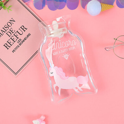 

Cute Mini Transparent PVC Hot Water Bottle Pocket Portable Hot Water Bottle Winter Warming Tool Containe