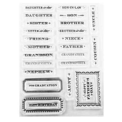 

Silicone Transparent Seals Clear Stamps Letters for DIY Scrapbooking Photo