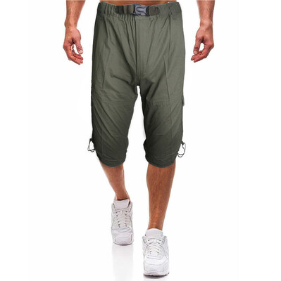 

Tailored Summer Fashion Mid-rise Mens Shorts Loose Casual Multi-pocket Tooling Pants
