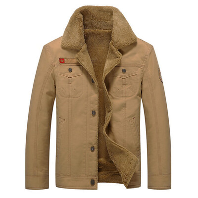 

Gobestart Fashion Mens Autumn Winter Warm Casual Pocket Button Thermal Jacket Top Coat