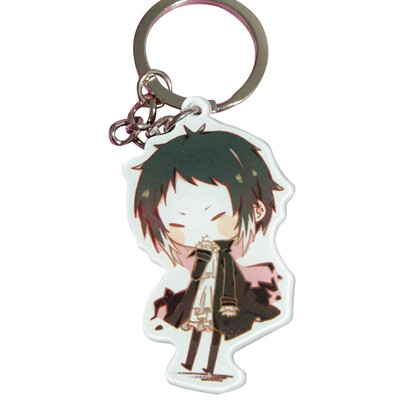 

2019 Stray Dogs Keychain Double Sided Key Chain Acrylic Pendant Anime Accessories Cartoon Key Ring
