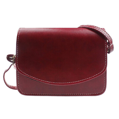 

Women Synthetic Leather Shoulder Bag Retro Messenger Of Folder