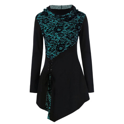 

Tailored Winter Women Fashion Sexy Casual Shirts Long Sleeve Irregular Pullover Blouse