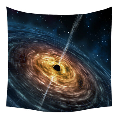 

Gobestart Tapestry Universe Moon Stars Space Plane Creative Home Bedroom Decor Romantic