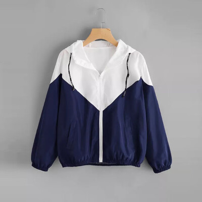 

Roseonmyhand Women Long Sleeve Rose Thin Skinsuits Hooded Zip Floral Pockets Sport Coat