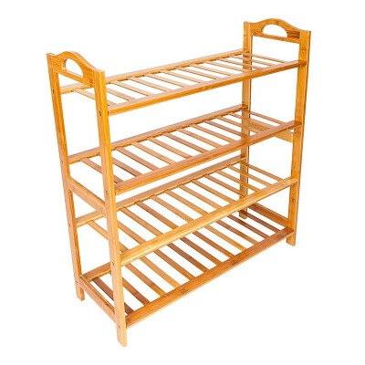 

Bamboo Wood Shoe Rack 4-Tier Entryway Shoe Shelf Storage Organizer