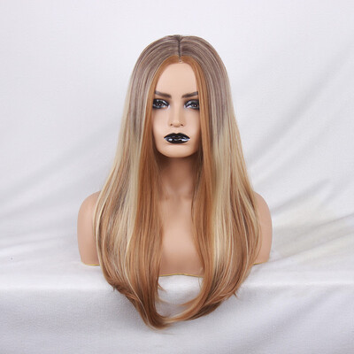

〖Follure〗Fashion Womens Full Wig Blonde Long Straight Full Wigs Party Hair Wigs