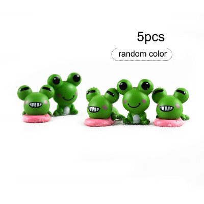

5pcsset Mini Dog Animalfrog Model Resin DIY Craft Ornaments Miniature Landscape Model Home Decoration Photography Props Children