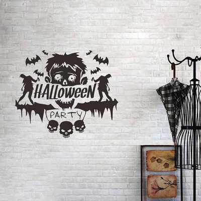 

〖Follure〗Happy Halloween Background Wall Sticker Window Home Decoration Decal Decor
