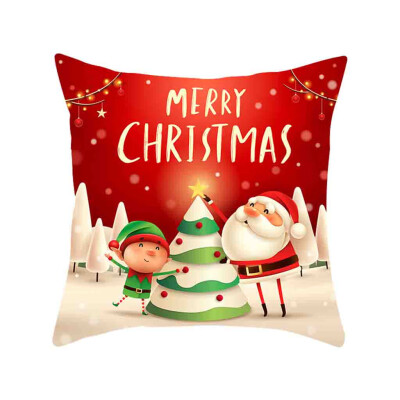 

Siaonvr Christmas Pillow Cover Decor Pillow Case Sofa Waist Throw Cushion Cover