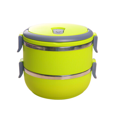 

guangxichuangshengxinfu Stainless Thermo Insulated Thermal Food Container Bento Round Lunch Box 1-4Layer