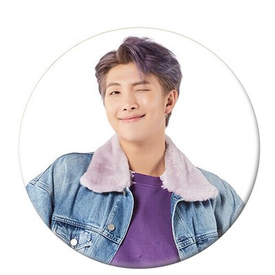 

Kpop BTS Cute Q Version Round Tin Plate Badge Cute Cartoon Brooch Bag Pendant Boys Girls Accessories Hot Gift for Fans