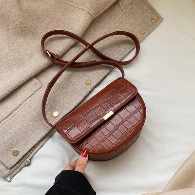 

New 2019 popular saddle bag single shoulder bag oblique satchel bag